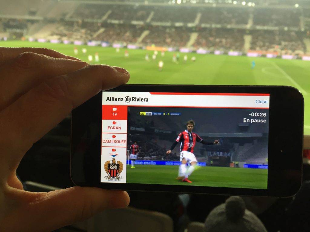 VOGO SPORT in the ALLIANZ RIVIERA STADIUM's APP.