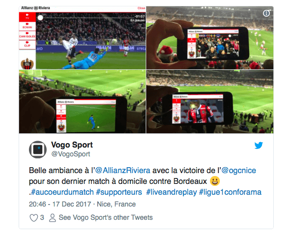 VOGO SPORT avec l'OGC NICE à l'Allianz Riviera