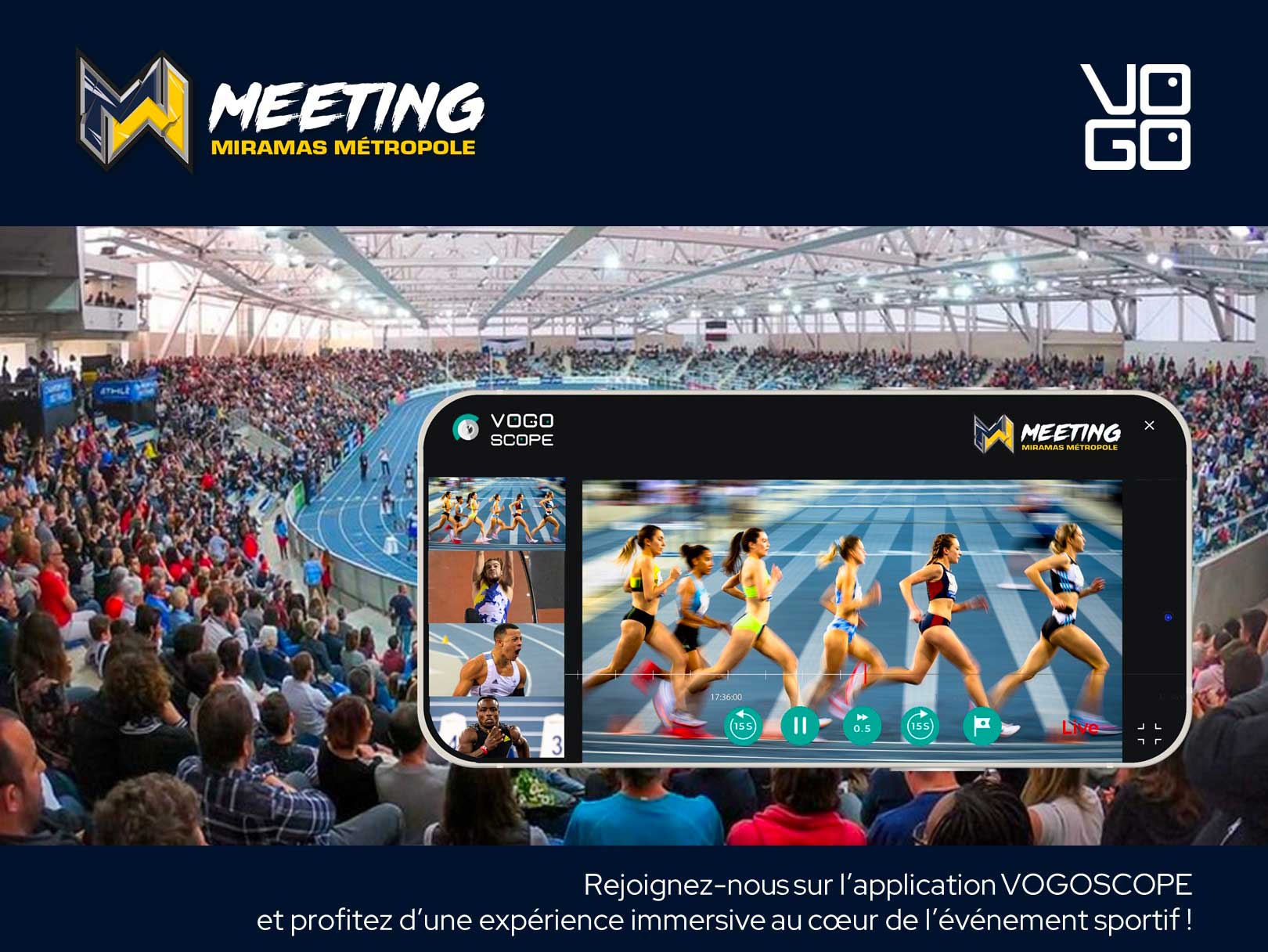 VOGOSCOPE PULSE for athletics fans at MEETING MIRAMAS METROPOLE