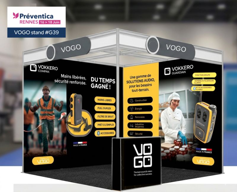 VOGO sera présent à Préventica Rennes 2026 pour présenter ses solutions de communication.