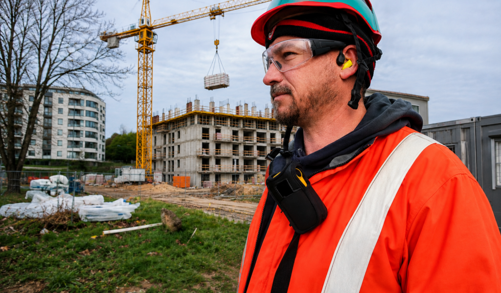 photo du vokkero compak en utilisation en plein chantier de construction
