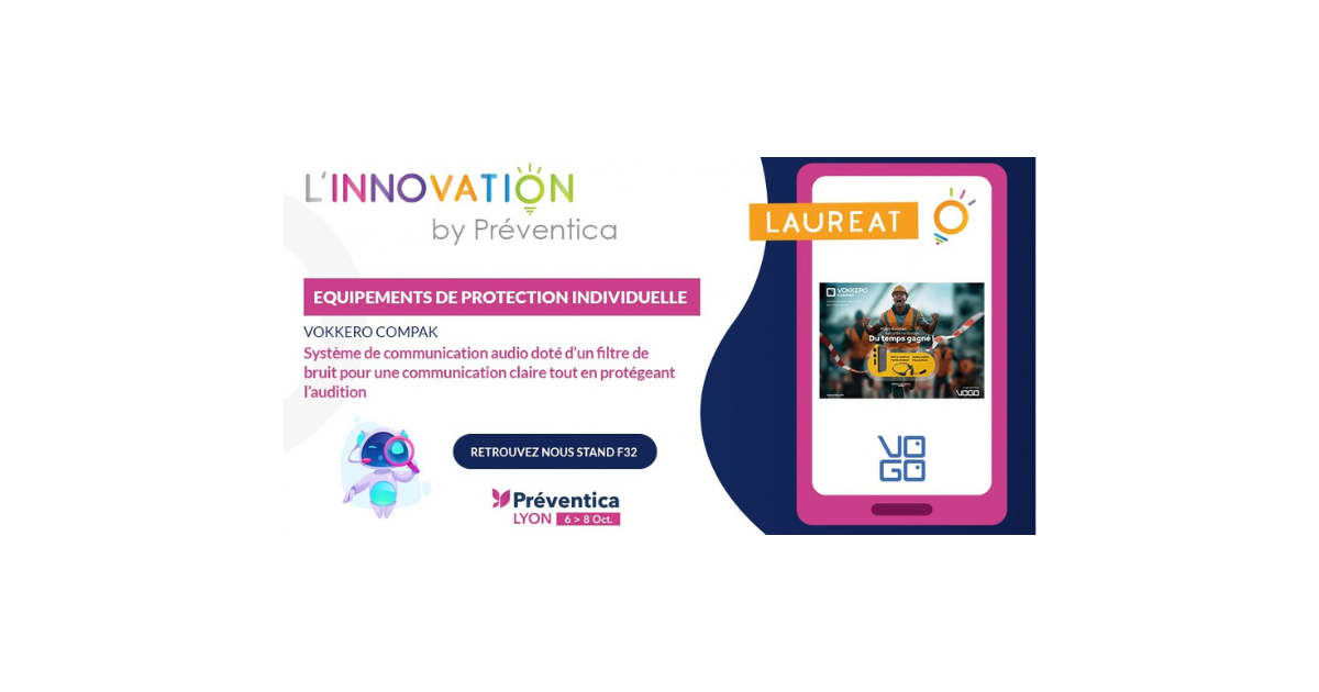 VOGO remporte le Prix de l’Innovation Préventica Lyon 2026 avec VOKKERO COMPAK